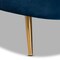 Baxton Studio Kailyn Glam and Luxe Navy Blue Velvet Fabric and Gold Finished Chaise 174-11025-Zoro - alternate 9